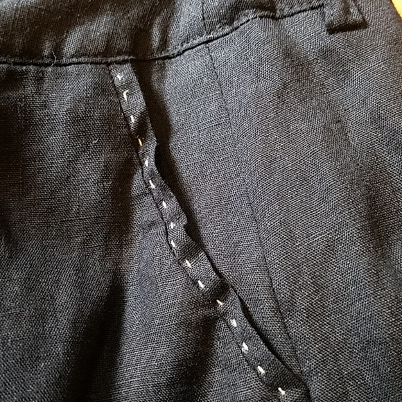 Gerard Darel French Linen Black Stitch Skirt 38 - Picture 5 of 5